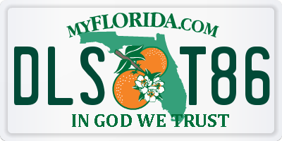 FL license plate DLST86