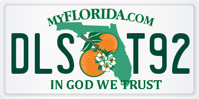 FL license plate DLST92