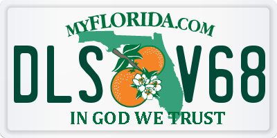 FL license plate DLSV68