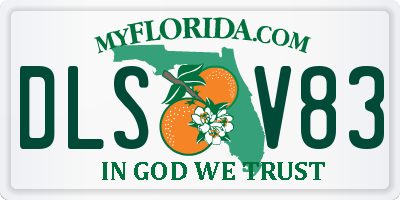 FL license plate DLSV83