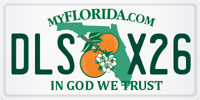 FL license plate DLSX26