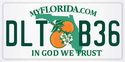 FL license plate DLTB36