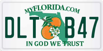 FL license plate DLTB47