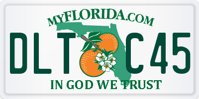 FL license plate DLTC45