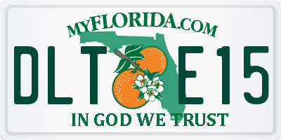 FL license plate DLTE15