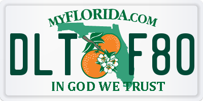 FL license plate DLTF80