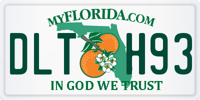 FL license plate DLTH93