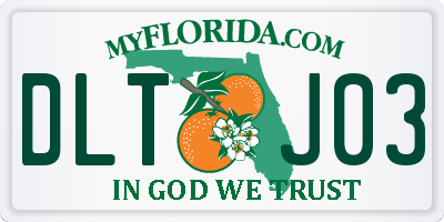 FL license plate DLTJ03