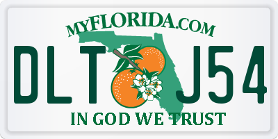 FL license plate DLTJ54