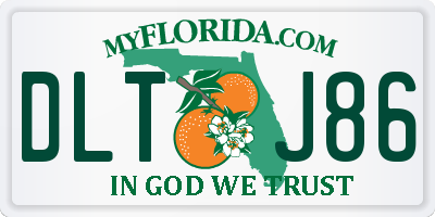 FL license plate DLTJ86