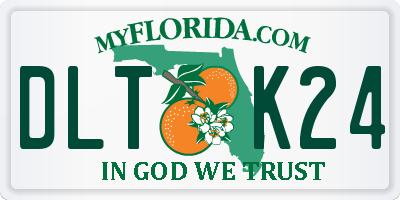 FL license plate DLTK24