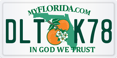 FL license plate DLTK78