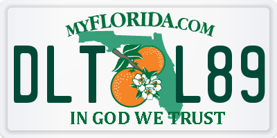 FL license plate DLTL89
