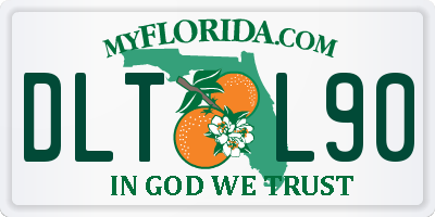 FL license plate DLTL90