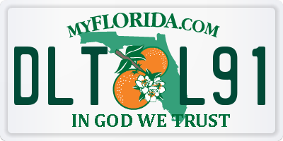 FL license plate DLTL91