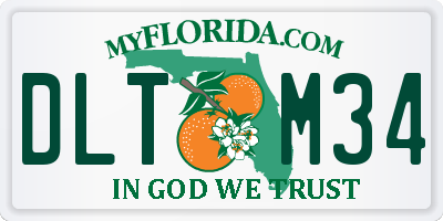 FL license plate DLTM34
