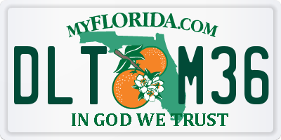 FL license plate DLTM36