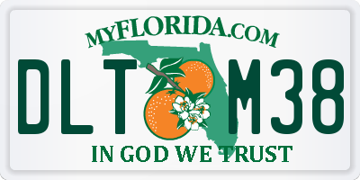 FL license plate DLTM38
