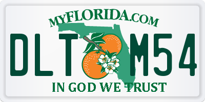 FL license plate DLTM54