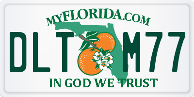 FL license plate DLTM77