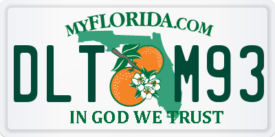 FL license plate DLTM93