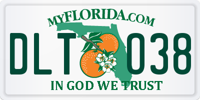 FL license plate DLTO38