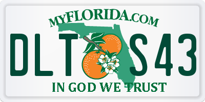 FL license plate DLTS43