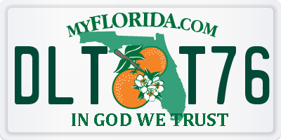 FL license plate DLTT76