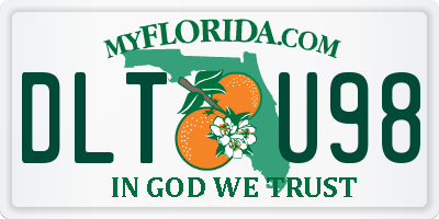FL license plate DLTU98