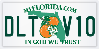 FL license plate DLTV10