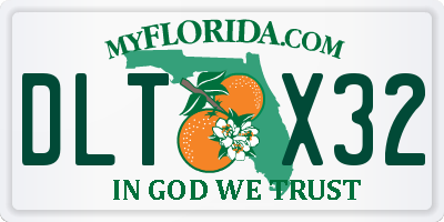 FL license plate DLTX32