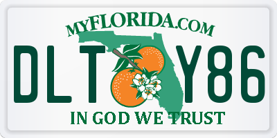 FL license plate DLTY86