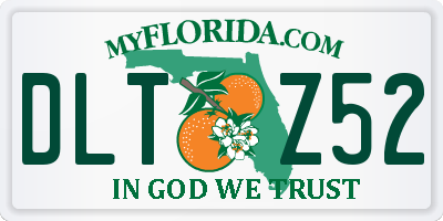FL license plate DLTZ52