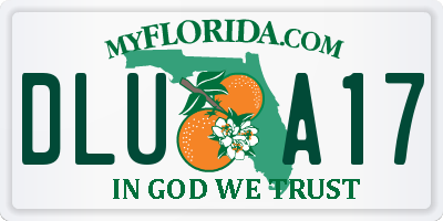 FL license plate DLUA17