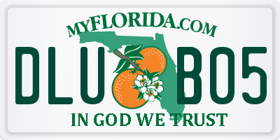 FL license plate DLUB05