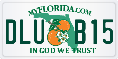 FL license plate DLUB15