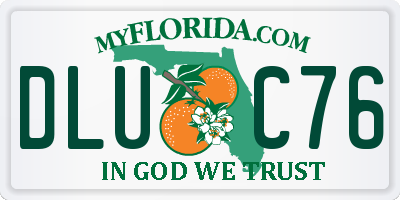 FL license plate DLUC76