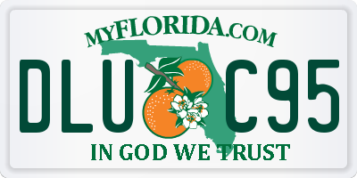 FL license plate DLUC95