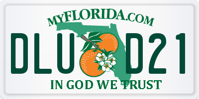 FL license plate DLUD21