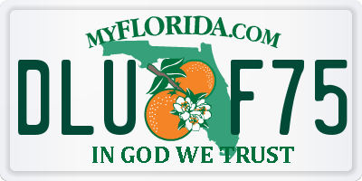 FL license plate DLUF75