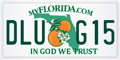 FL license plate DLUG15