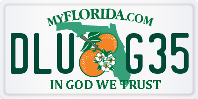 FL license plate DLUG35