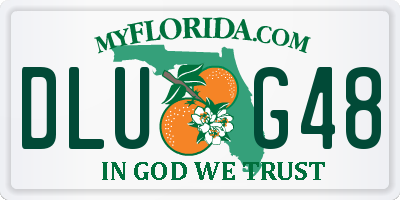 FL license plate DLUG48