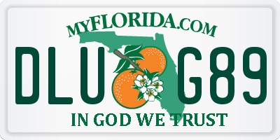 FL license plate DLUG89