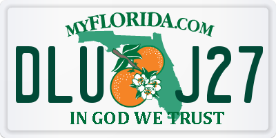 FL license plate DLUJ27
