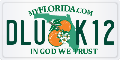 FL license plate DLUK12