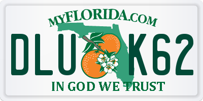 FL license plate DLUK62