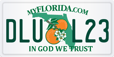 FL license plate DLUL23