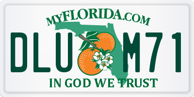 FL license plate DLUM71