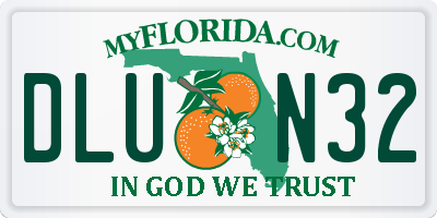 FL license plate DLUN32